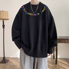 半高领毛衣男大码胖子针织衫毛线衣M18381-P45加绒款-P65，男装针织衫/毛衣，电商A040