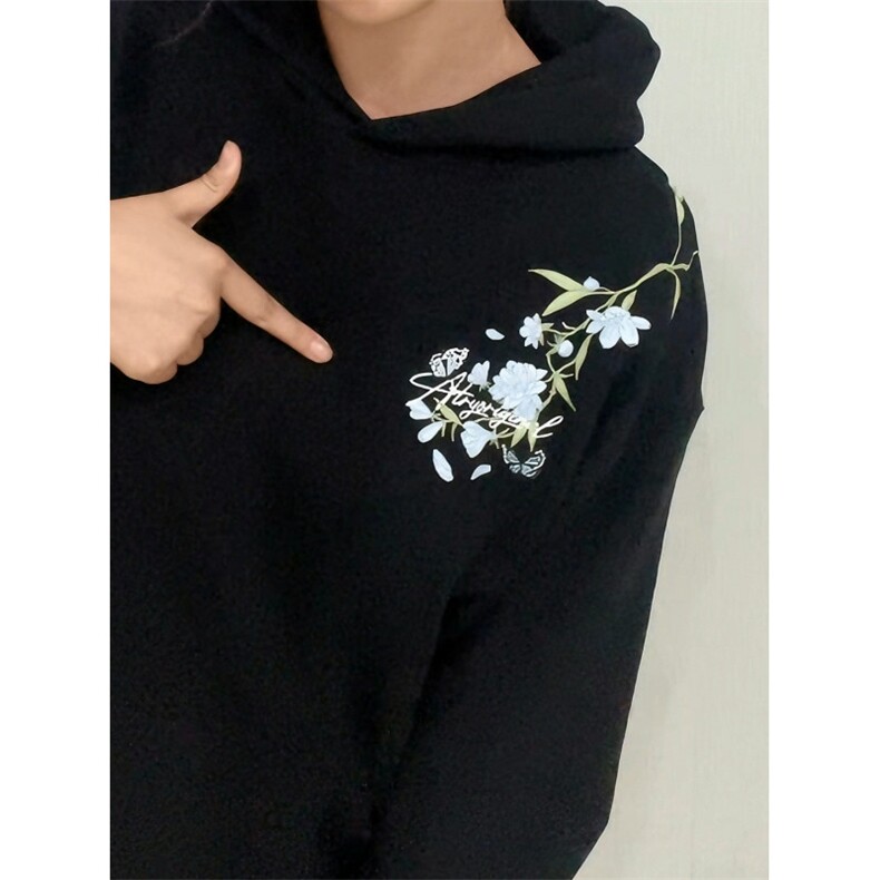 5201-P55好质量做工袖窿压线#前后刺绣男女同款连帽卫衣,女装卫衣/绒衫,星座617A-2