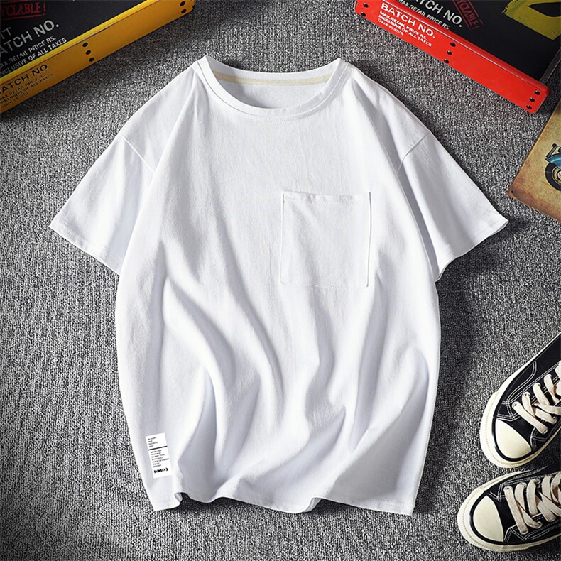 DX24045-P25大口袋百搭短袖t恤男大码半袖体恤上衣服图片