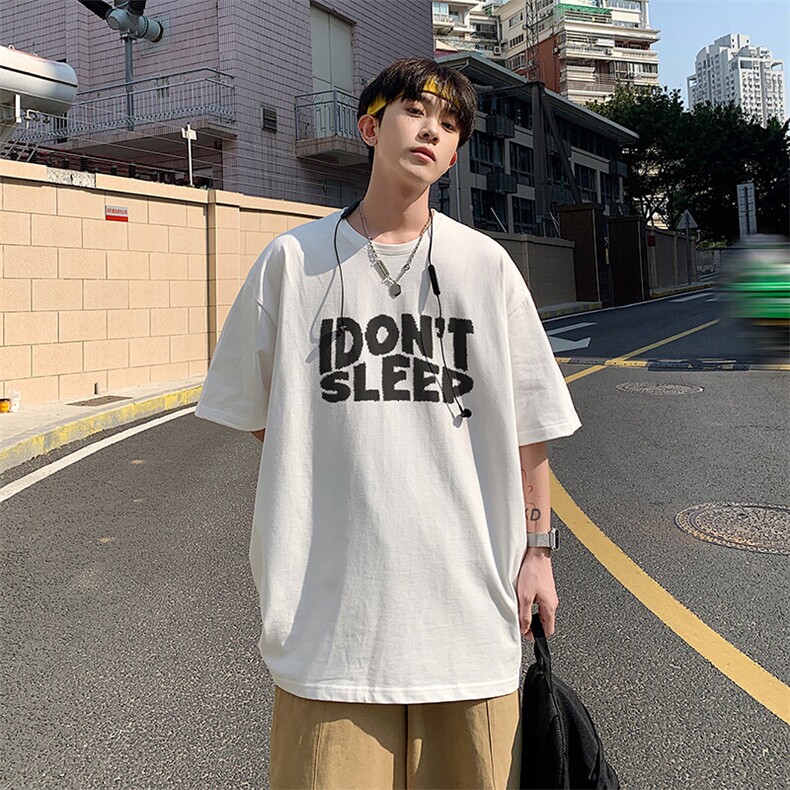 不断货纯棉重磅潮牌潮流青少年宽松圆领短袖T恤B219-Y233-P25,男装T恤,电商B219