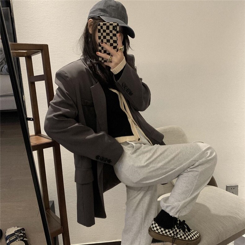 撞色坑条开衫，其它，XTZ style