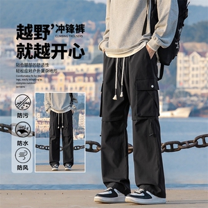 美式机能工装裤男士秋季宽松直筒运动裤户外徒步裤子K720-特批-39图片