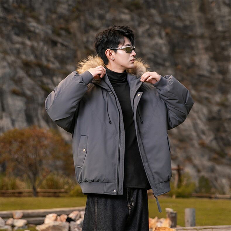 311B-1-YZ-9236-P238控389潮牌提花情侣百搭立领羽绒服抗皱风防,男装羽绒服,星座311B-1