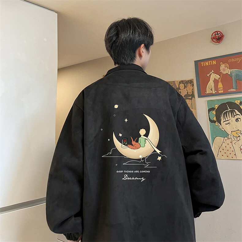 麂皮绒夹克男大码立领褂子外套JK85416-P68 加绒款-P78图片