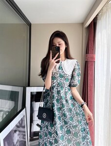 夏装大领子减龄连衣裙两个色,女装连衣裙,柏多伊俪