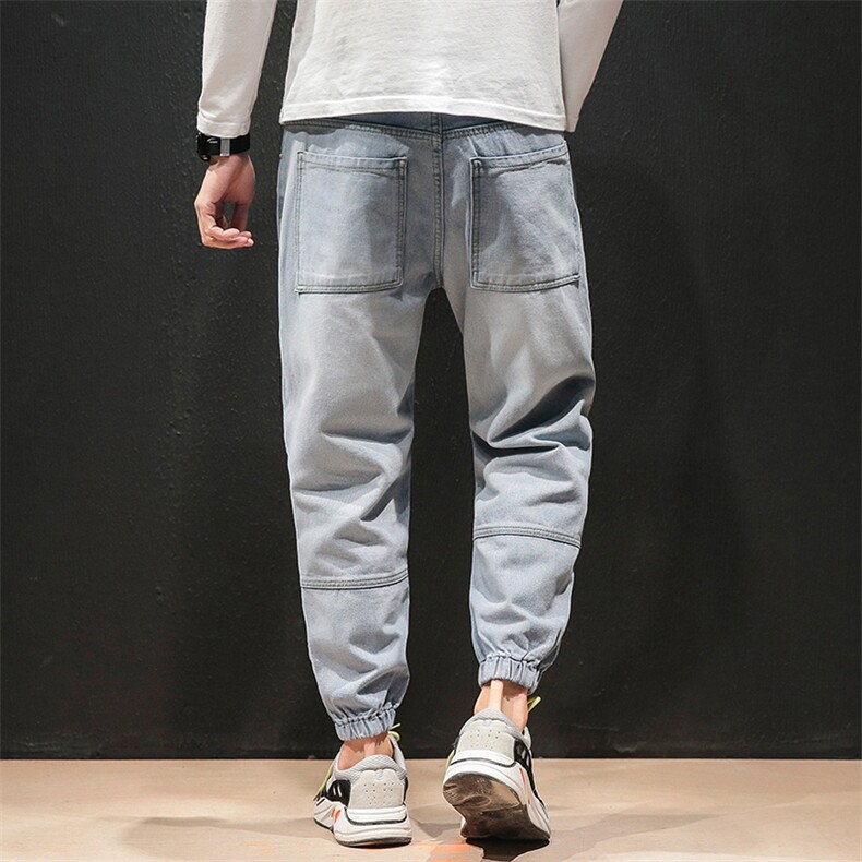 2021马切达日系秋季新款大码束脚宽松九分牛仔裤男K299-P50,男装牛仔裤,电商A001