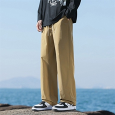 春季宽松束脚长裤户外运动防水直筒冲锋裤潮-海景-5067-P30黑色，男装休闲裤，星座307-3(原516-1)