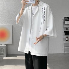 现货D232-D152-P35特控68大码新中式风刺绣衬衫，男装衬衫，电商D232