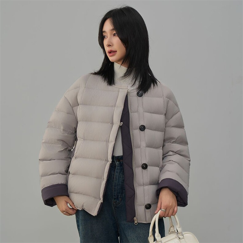 现货2025年冬季新款90白鸭绒休闲羽绒服女,女装羽绒服,阳光伊恋