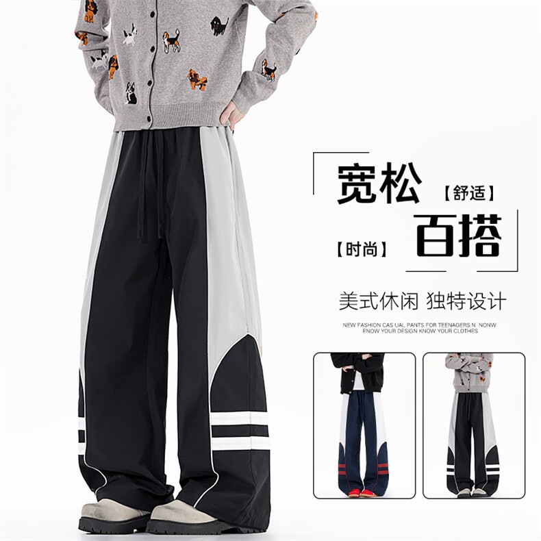 美式休闲潮牌直筒宽松cleanfit百搭工装休闲裤子K06573-P45图片