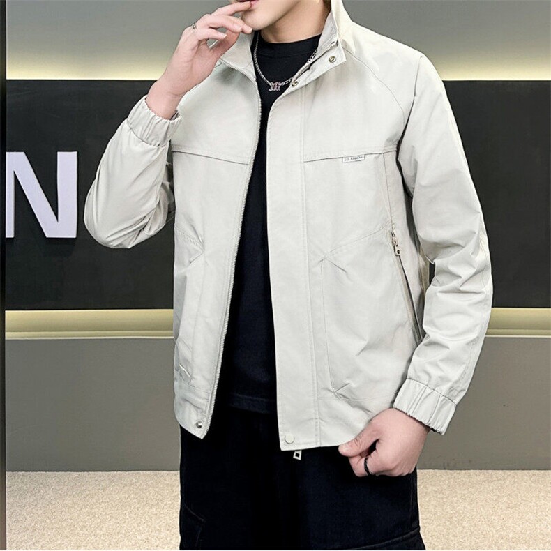 春秋夹克上衣黑色外套轻熟风简约JK8508-P85,男装夹克,星座1012-1