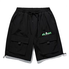 【】A003-HK7177-P50夏装新款时尚口袋休闲短裤女模2，男装休闲裤，电商A003