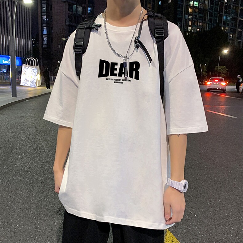 22潮新款港风男士休闲百搭印花青少年短袖圆领T恤1210-2-6605-P15图片
