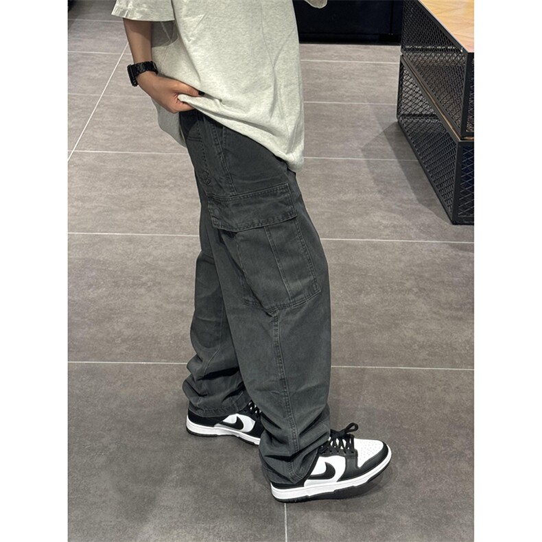【网图】B221美式ins高品质多口袋休闲工装裤子LK24351-P65控88,男装工装外套,电商B221