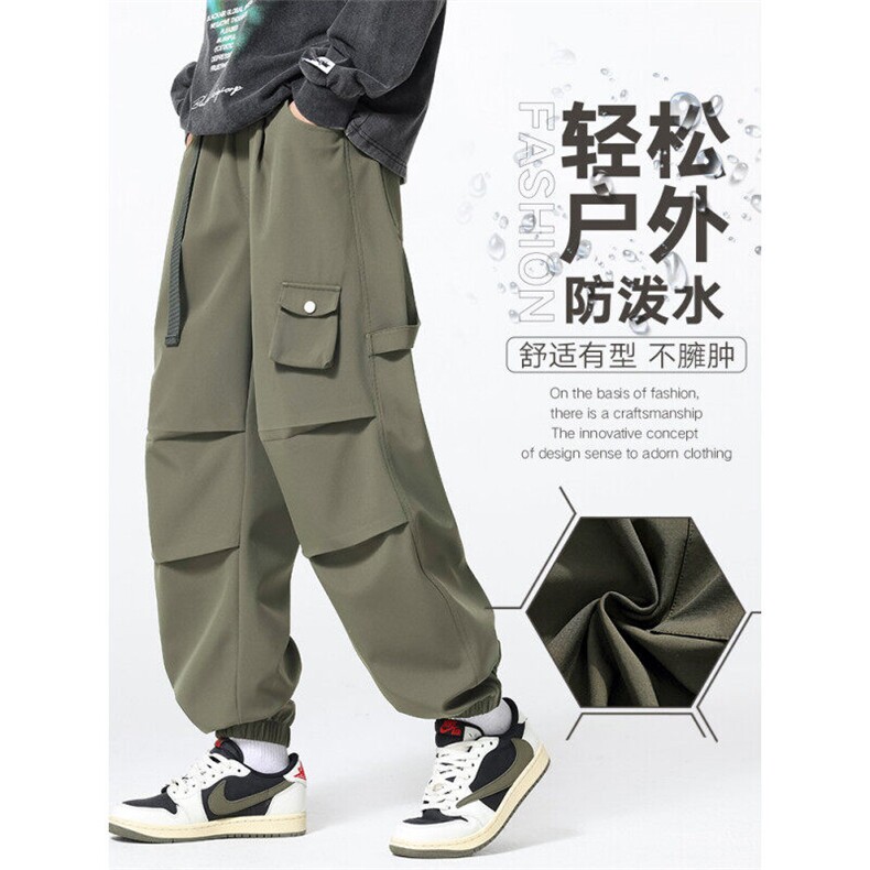 新款美式高街伞兵裤工装裤男春季户外宽松抽绳休闲 A436-2537-P55图片