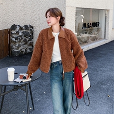 冬季新款圈圈毛外套2607--P195---K279，女装短外套，2C253