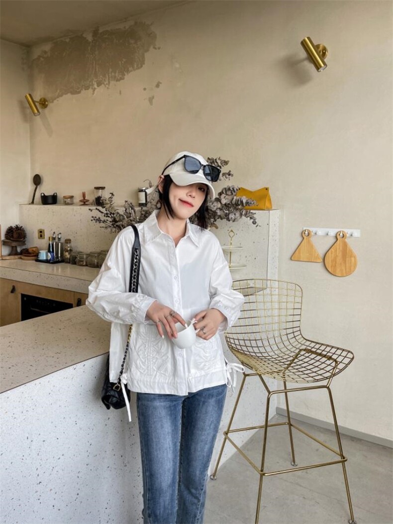 抽绳休闲衬衫，女装衬衫，百变诱惑(6F)