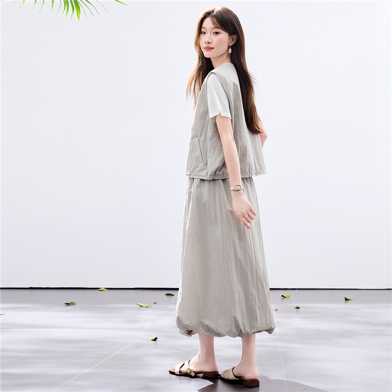 现货2026夏装新款女神时尚三件套套装,女装套装/套裙,木子恋