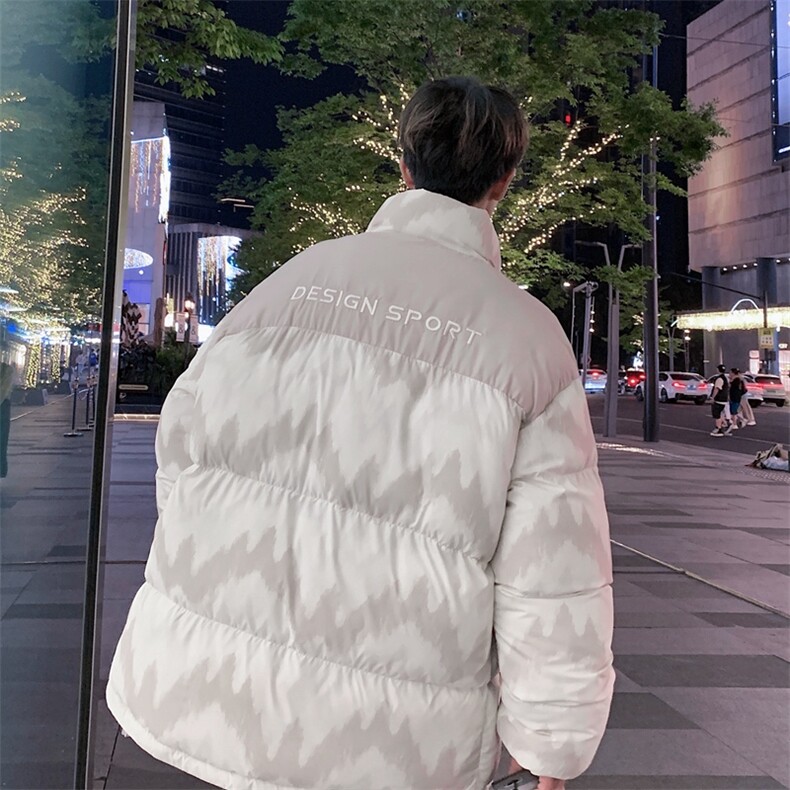 棉服男潮拼色情侣上衣港风加厚保暖宽松立领外套M0780-P90,男装棉衣,星座308B-2
