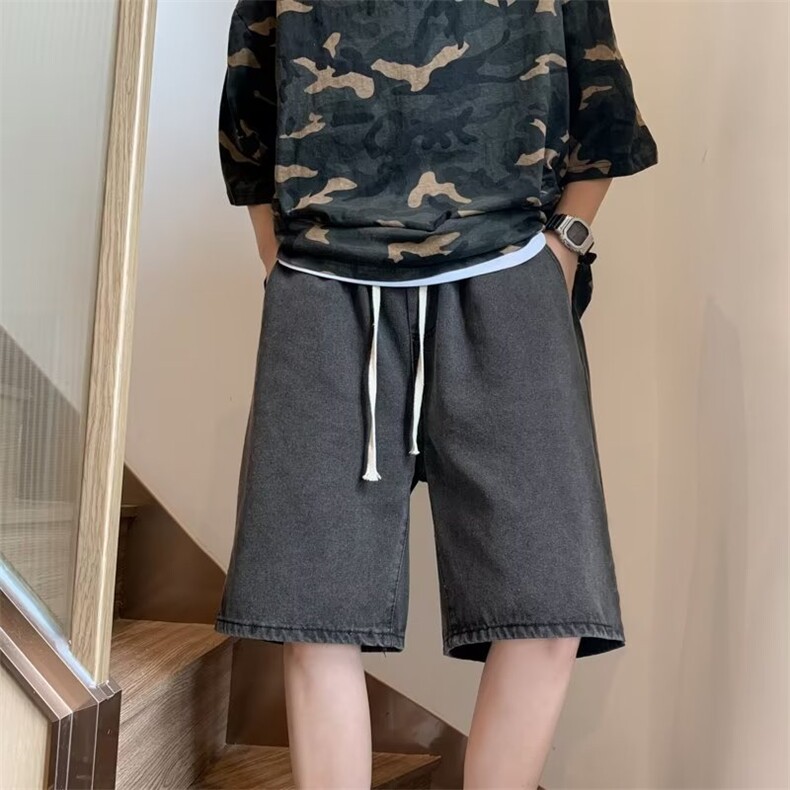 潮潮流ins夏季短裤纽扣青春流行牛仔裤新款N1054P36,男装牛仔裤,星座1116-2