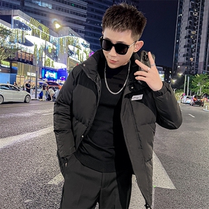 社会小伙男士冬季棉衣立领潮流贴标棉服个性棉袄A266-P04-P65图片