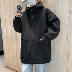 Wt51-P78美式毛呢羊羔毛连帽宽松外套，男装夹克，星座1501-1