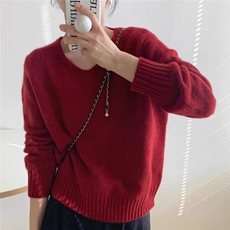 秋冬新款V领宽松显瘦气质百搭羊毛衫，女装羊毛衫，梵泰羊绒