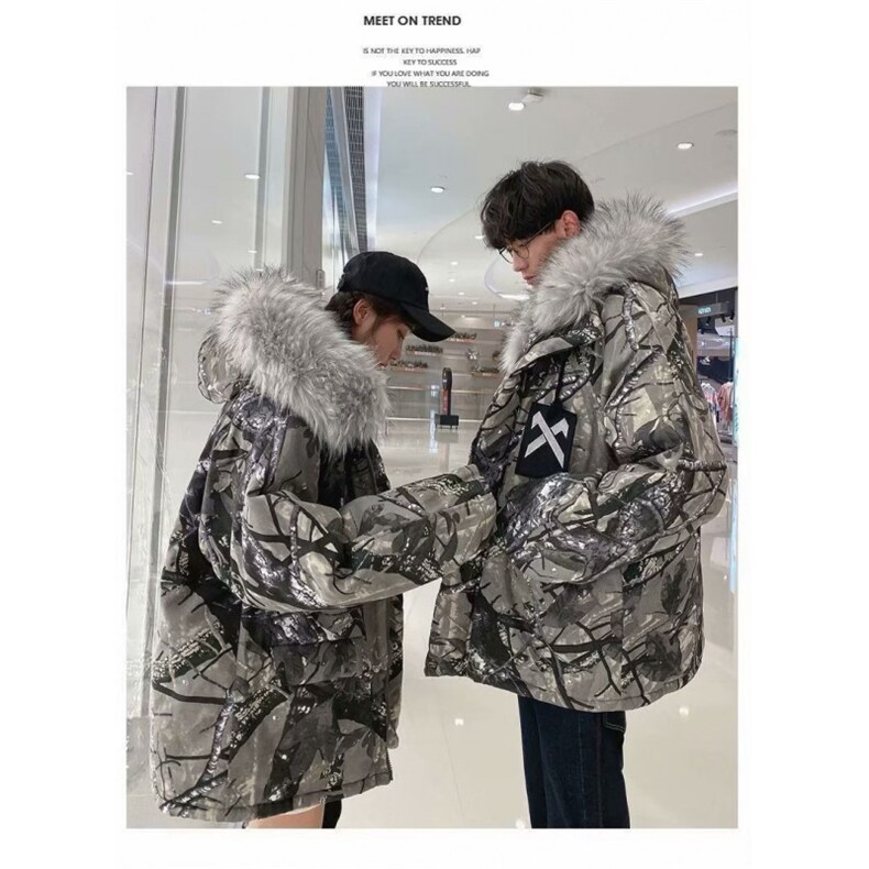 独款棉衣男冬季潮流ins毛领连帽棉服外套港风宽松潮牌痞帅情,男装棉衣,星座218-1（原230）