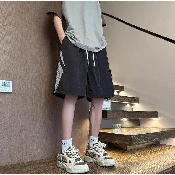 冰丝休闲短裤男夏薄款透气宽松运动中裤速干滩五分裤513DK1776P23,男装牛仔裤,星座513