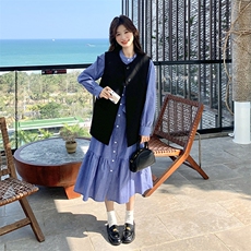 现货新款西装马甲背心连衣裙两件套25008P170K238，女装套装/套裙，2D035