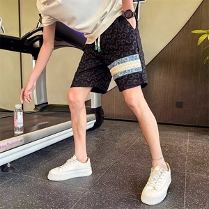 设计感短裤男休闲宽松男裤夏季2025新款中裤子条纹五分男裤外穿潮图片