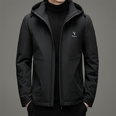 2023冬季新款纯色脱卸帽羽绒服爸爸装休闲外套上衣YYYR07862-P245，男装羽绒服，电商B212（原钱塘6029）