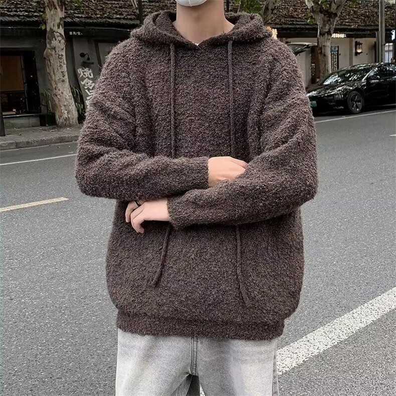 加绒连帽毛衣2024秋冬季新款宽松加厚保暖上衣男5732P63,男装针织衫/毛衣,星座410-2
