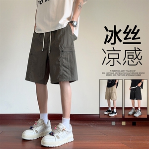 ！2025夏季新款男士冰丝短裤速干工装五分裤DK322特P28图片