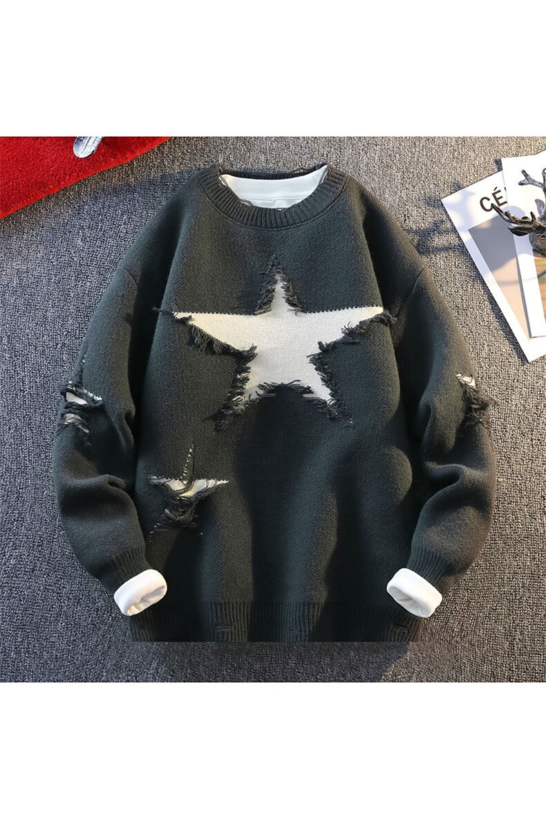 2024【新品】秋冬圆领毛衣男士针织打底衫潮流百搭-M5150-P45,男装针织衫/毛衣,星座1105