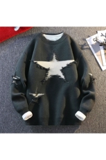 2024【新品】秋冬圆领毛衣男士针织打底衫潮流百搭-M5150-P45，男装针织衫/毛衣，星座1105