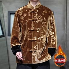 现货风新中式棉衣情侣大码棉袄丝绒压花棉服MY9911-P110控198，男装棉衣，电商A021