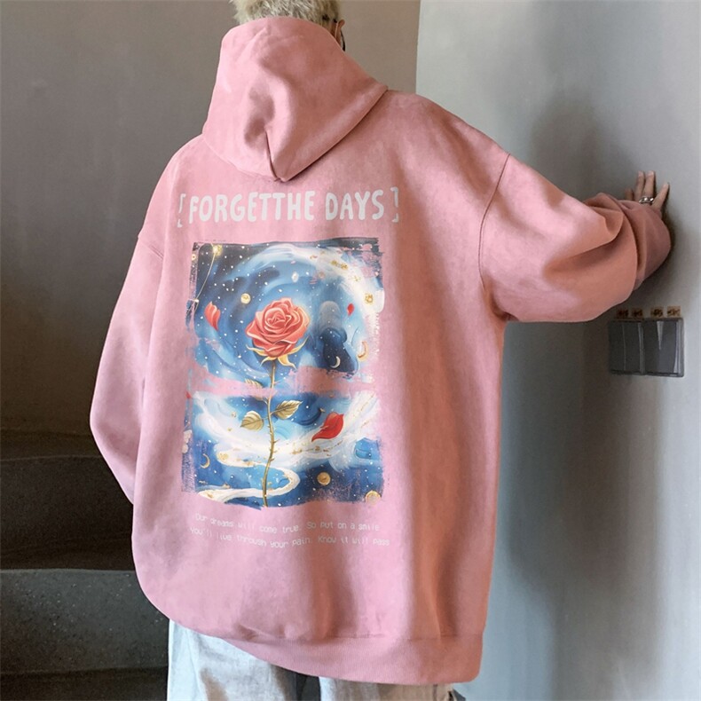 2024美式复古松连帽麂皮绒卫衣XZ301B-JB1007-P55,男装卫衣,星座301B