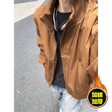 棉衣5W件现货冬季美拉德立领飞行夹克廓形高街棒球服加棉加厚外套，男装夹克，电商A486