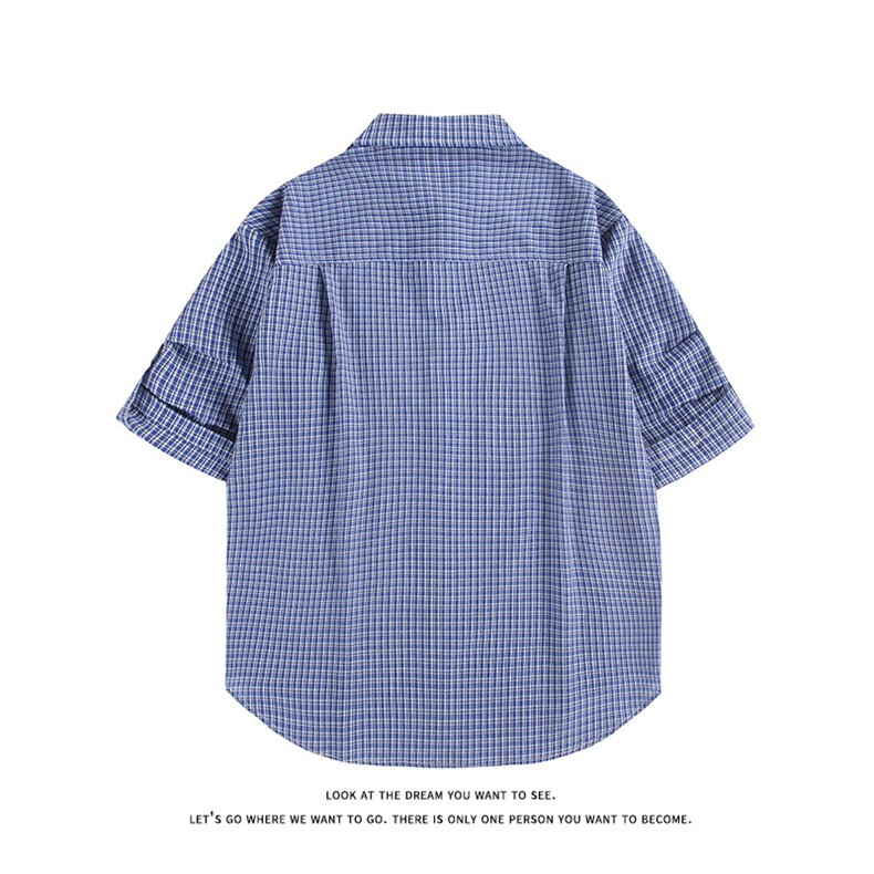 美式复古蓝色连帽/翻领衬衫男衬衣外套上衣DC2243/DC2244-特价P35,男装衬衫,电商A007