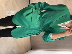 22C03#彩色腰带西装外套图片