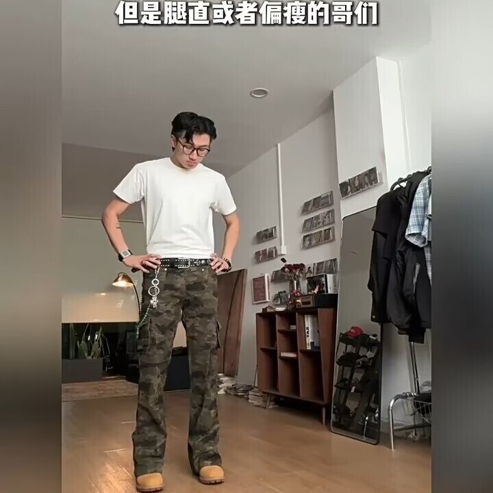 【网图】美式高街工装小众迷彩裤男个性百搭休闲裤K8079/特P45,男装休闲裤,电商D202-1