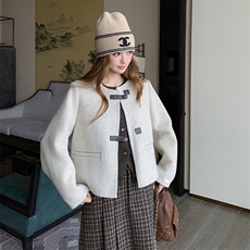 新品毛呢外套761-P185-K288，女装短外套，2C108