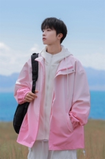 JK7833-P782025秋季新款渐变假两件连帽防水宽松夹克，男装夹克，星座109-1