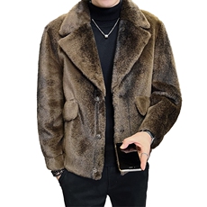 主推冬男士外套中年商务休闲金貂绒夹克纯色上衣男装ZX8918-P275，男装夹克，星座1105-3