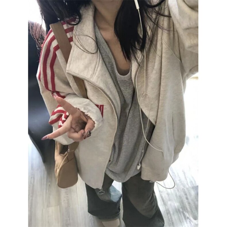 薄款330克好质量做工#有内贴+压线+大版型【纯棉华棉】拉链外套,女装短外套,星座506A