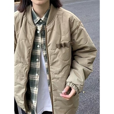 美式复古棉服外套女2025年新款冬季夹棉加厚棒球服韩系棉衣棉袄潮，男装棉衣，星座506A