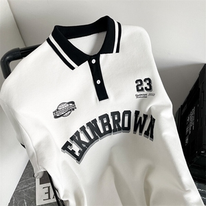 1 polo衫男潮大码M-5XL情侣风翻领短袖T恤男DP7741P45控68图片