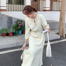 新品夏季设计感时尚连衣裙2C2851808P145K218，女装连衣裙，2C285