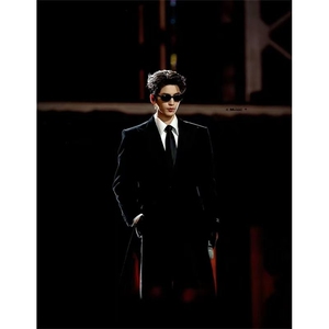 张凌赫同款 不规则红内垫肩毛呢大衣加长款风衣外套Y966-P125，男装风衣，星座1004-3